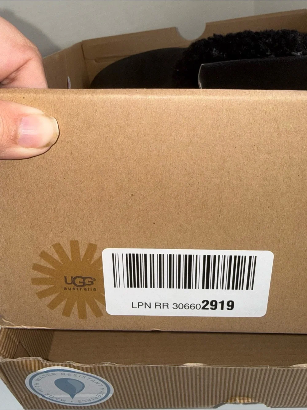 NIB UGG Blayre Black Shearling-Trim Mid-Calf Women's Boots